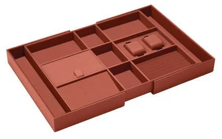 ROOT RG Retractable Leather Sorting Box: product (Mocha series)