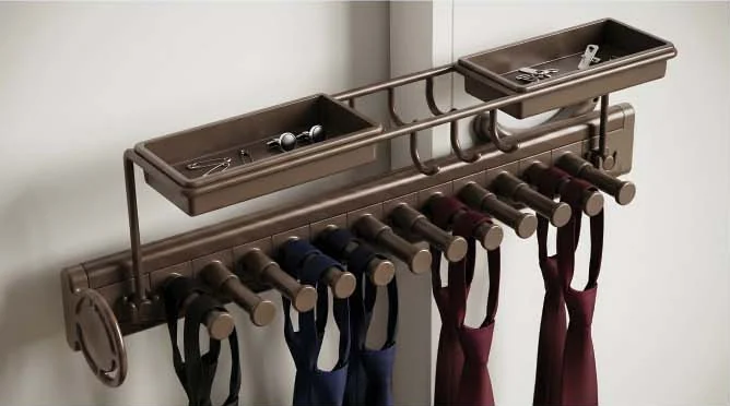 ROOT Small Accessories Pullout: in a wardrobe (Mocha series)